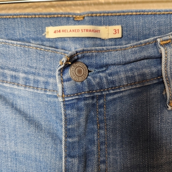 Levi's Womens 414 Relaxed Straight Light Wash Jeans-Size 31 - Picture 3 of 8